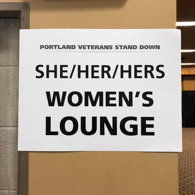 Sign for She/Her/Hers Women's Lounge
